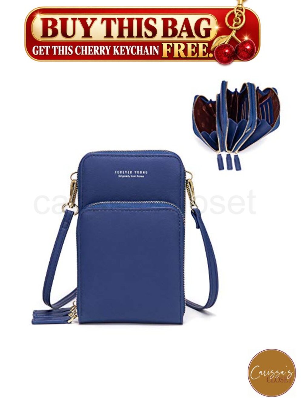 ✨Small Crossbody Phone Purse Synthetic Leather Multi-Pocket 6 Card Slots